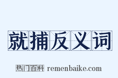 就捕反义词是什么意思的图片